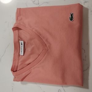 Lacoste Short Sleeve Pima Jersey V-Neck T-Shirt Size M